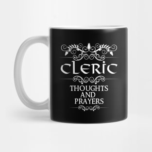 "Thoughts and Prayers" Dnd Cleric Class Print Mug